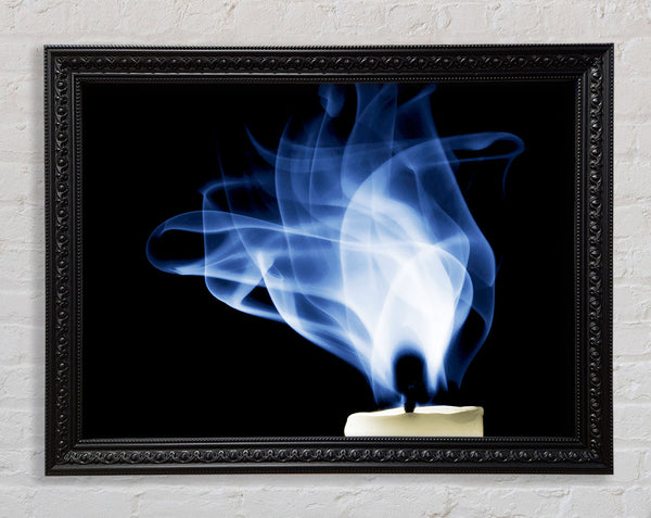 Candle Smoke Framed Print