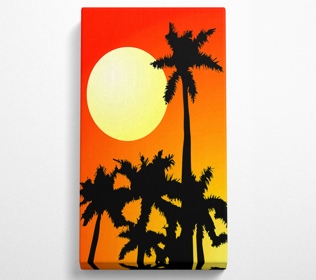  A Canvas Print of Palm Tree Sun Canvas Print