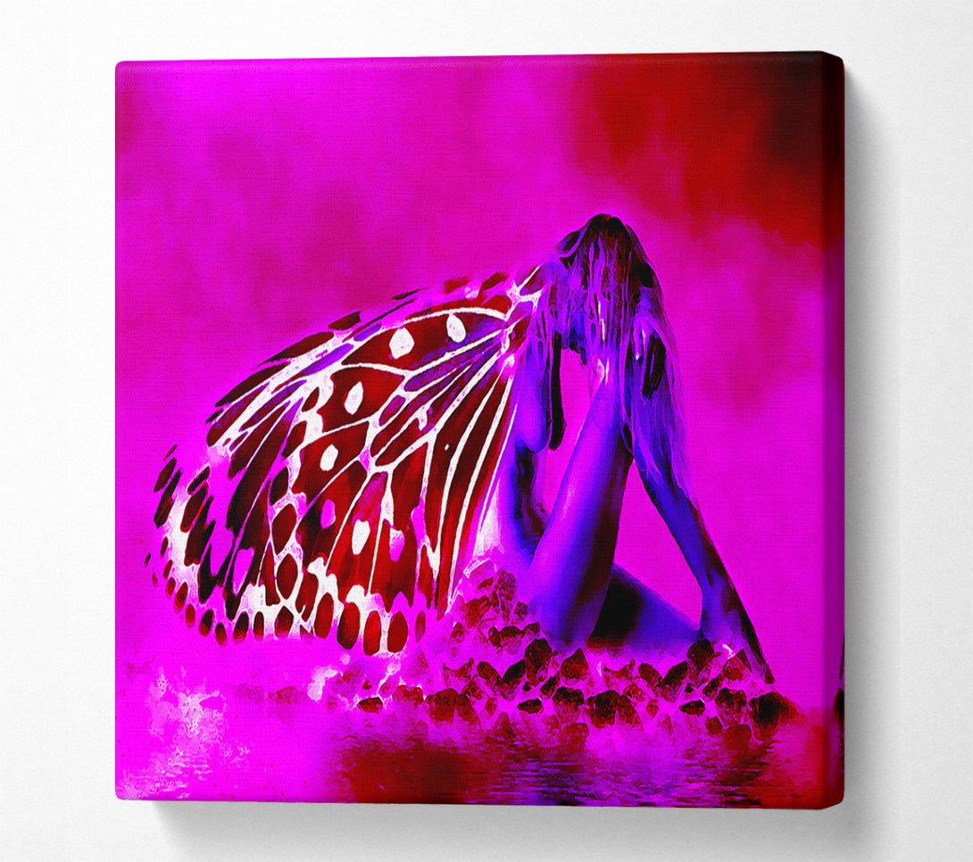  A Canvas Print of Pink Angel Wings Canvas Art