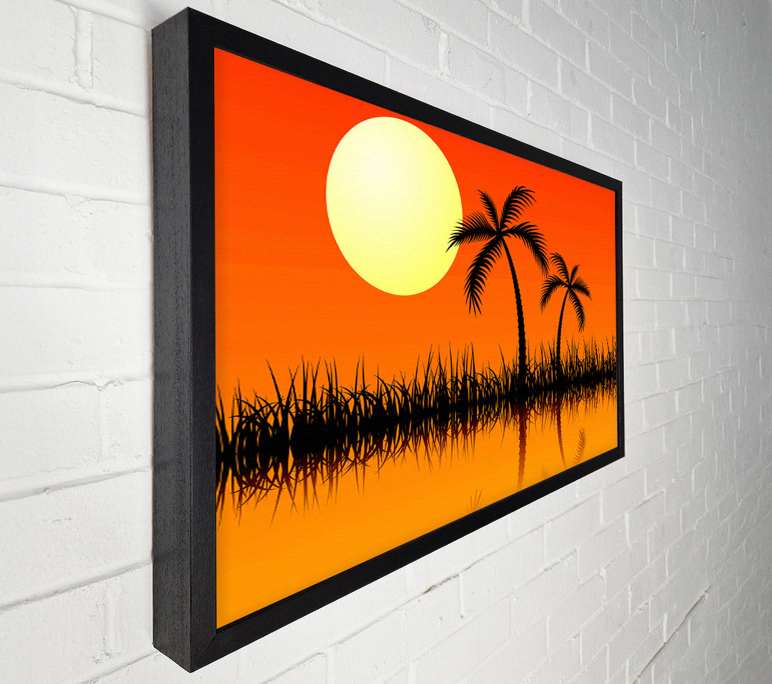  A Canvas Print of Palm Tree Bay Canvas Wall Art