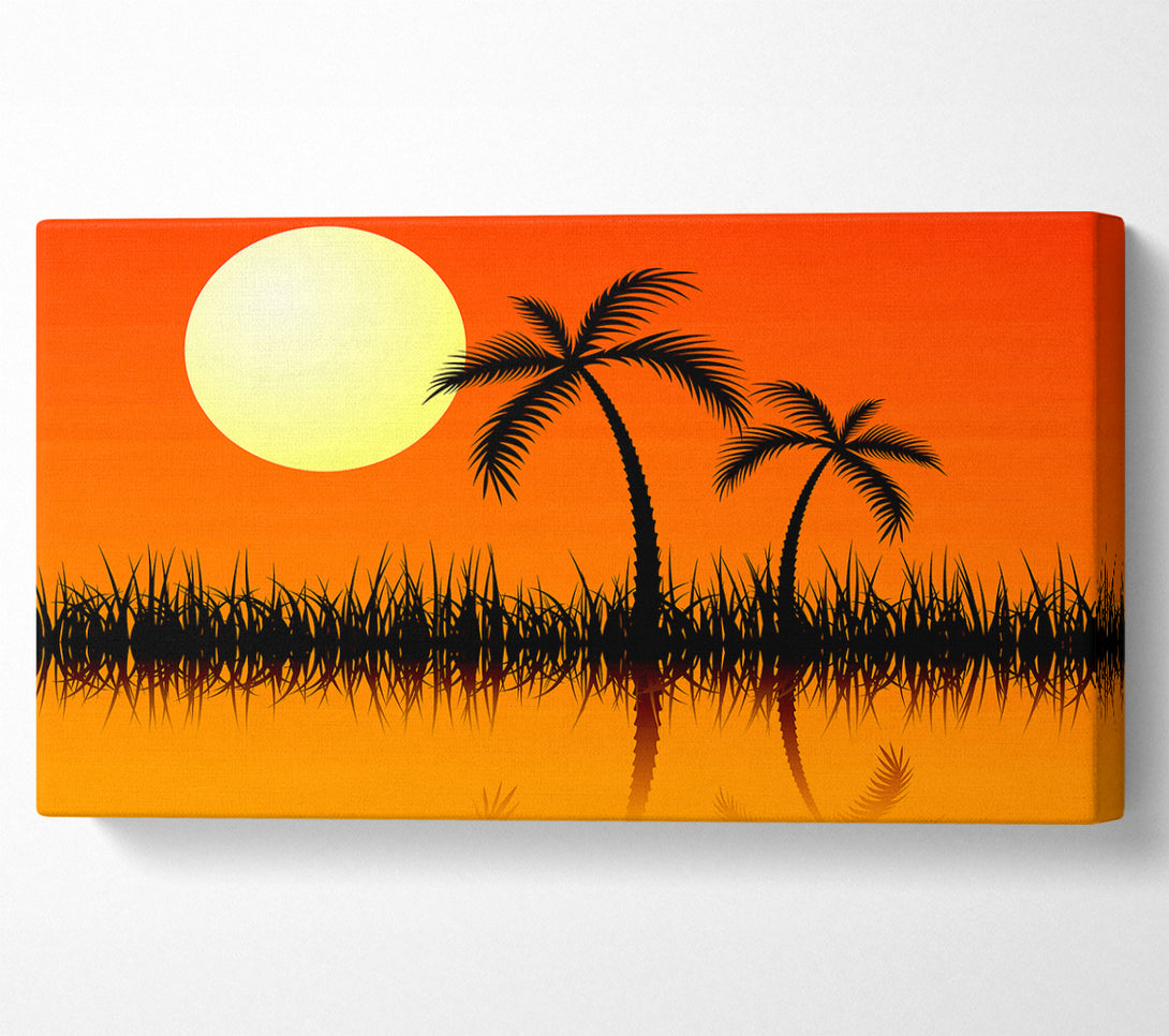  A Canvas Print of Palm Tree Bay Canvas Wall Art