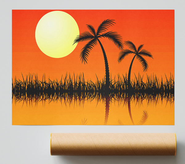 Palm Tree Bay Print