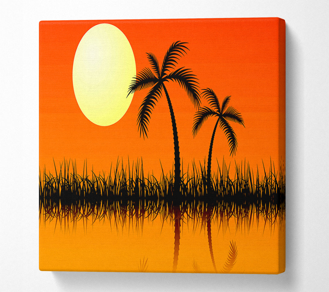  A Canvas Print of Palm Tree Bay Canvas Wall Art