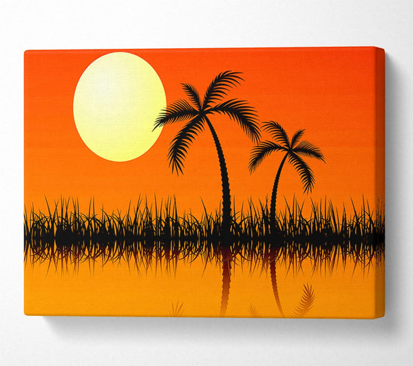  A Canvas Print of Palm Tree Bay Canvas Wall Art