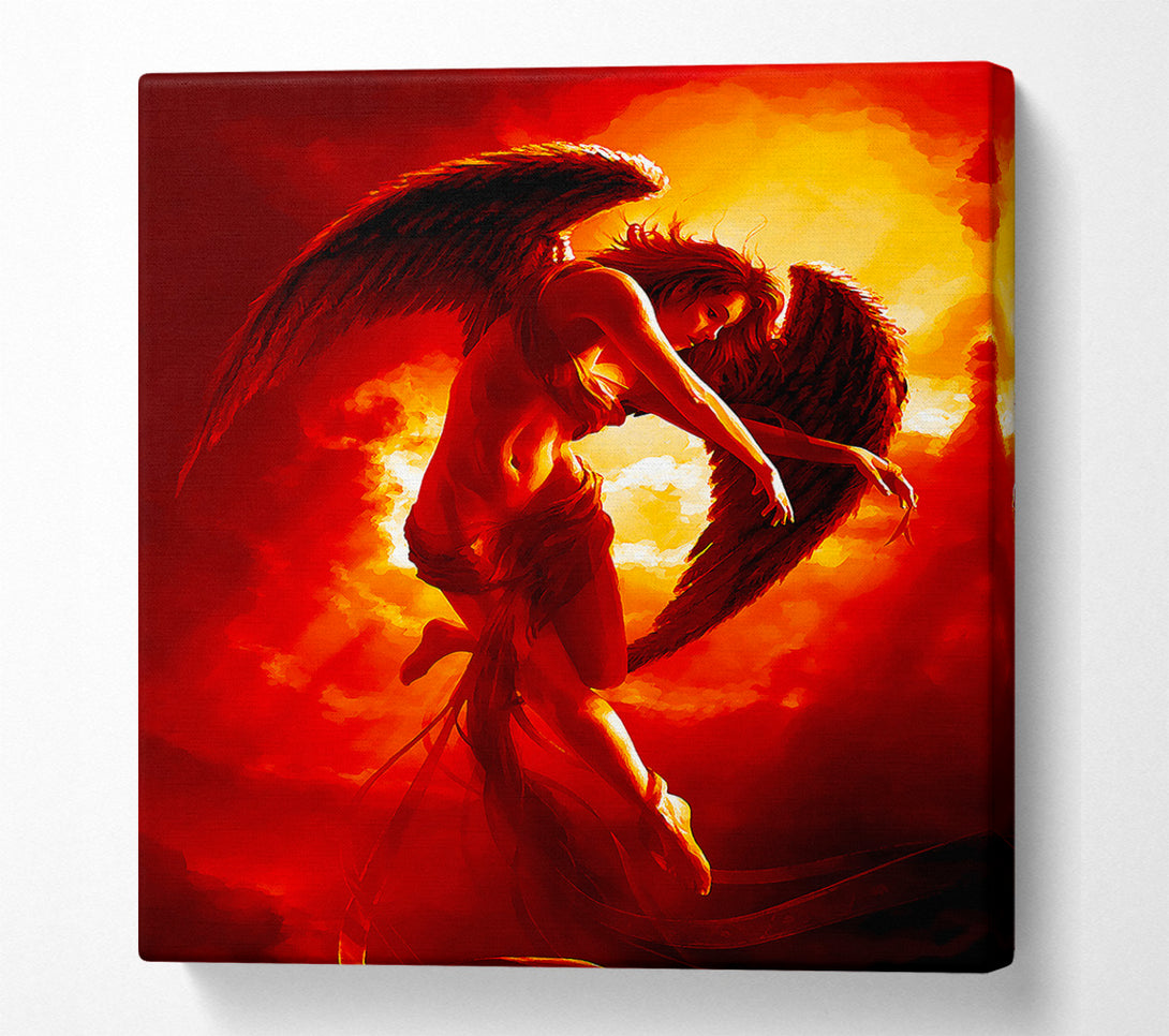  A Canvas Print of Red Guardian Angel Canvas Print