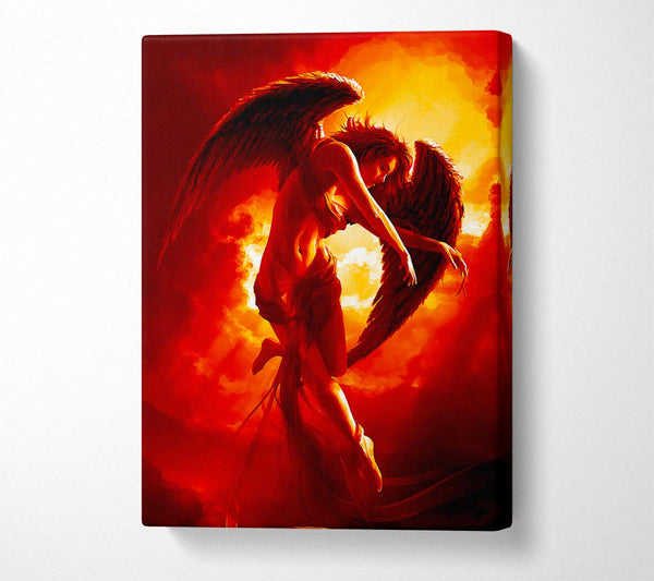  A Canvas Print of Red Guardian Angel Canvas Print