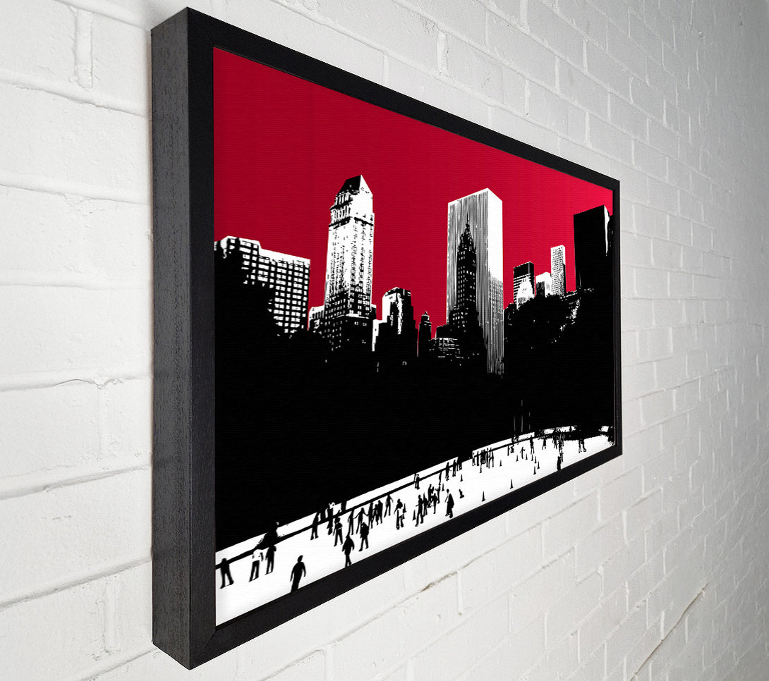 A Canvas Print of Painting The City Red Canvas Print