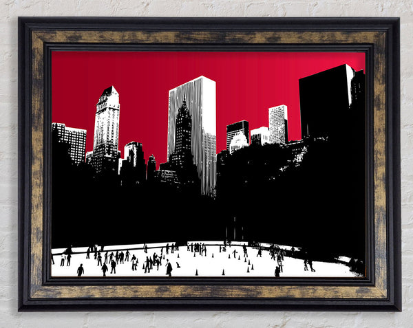 Painting The City Red Framed Print