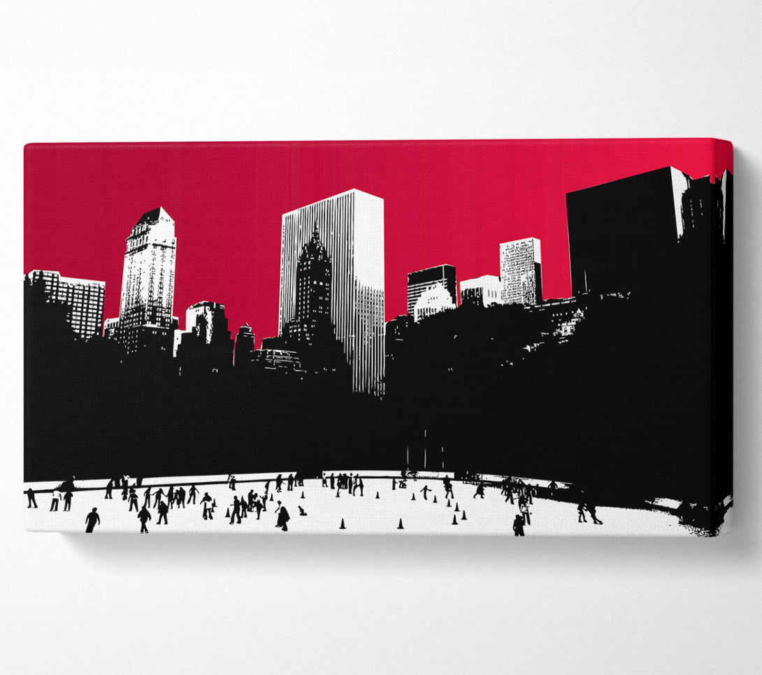  A Canvas Print of Painting The City Red Canvas Print