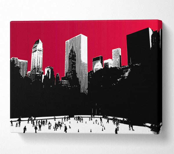  A Canvas Print of Painting The City Red Canvas Print