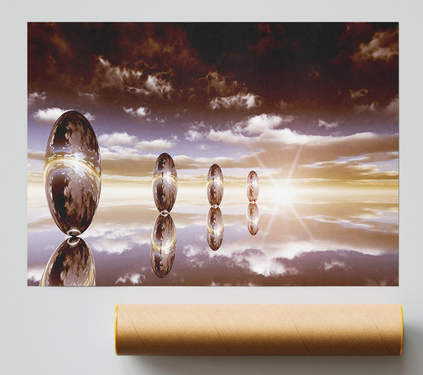 Spheres Of The Ocean Skies Print