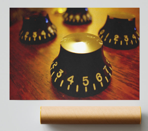 Guitar Dials Close-Up Poster