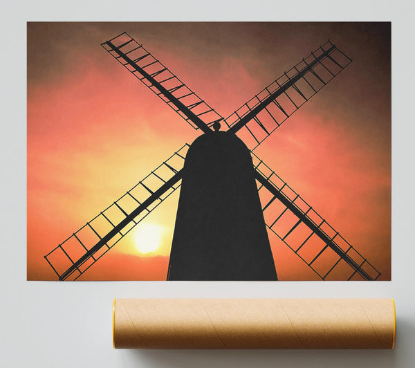 Windmill In Sunlight Poster