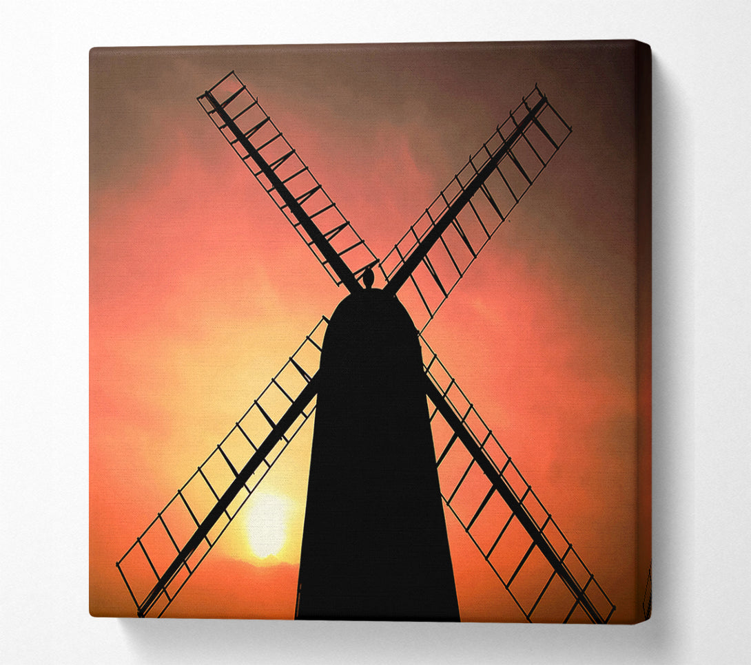 A Canvas Print of Windmill In Sunlight Canvas Wall Art