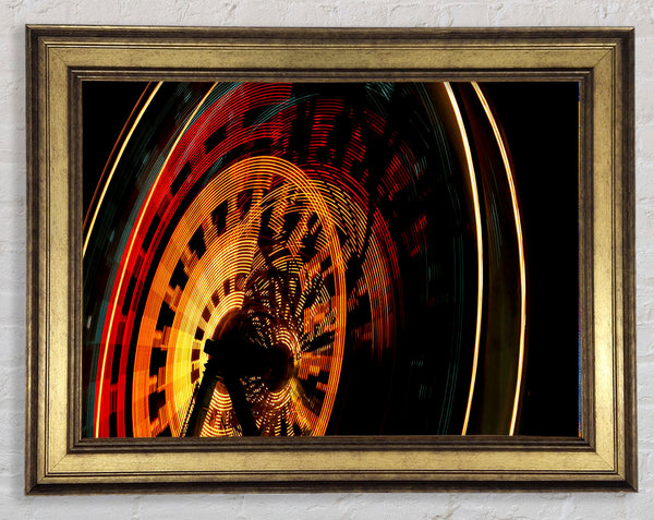 Ferris Wheel At Night Framed Print