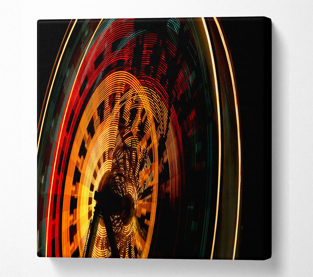  A Canvas Print of Ferris Wheel At Night Canvas Wall Art