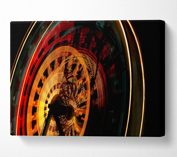  A Canvas Print of Ferris Wheel At Night Canvas Wall Art