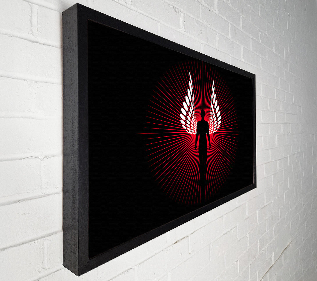  A Canvas Print of Male Angel Wings Red Canvas Wall Art