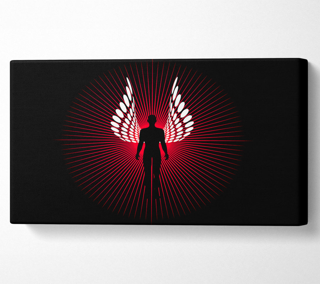  A Canvas Print of Male Angel Wings Red Canvas Wall Art