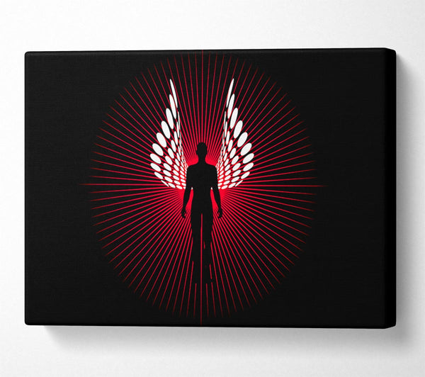  A Canvas Print of Male Angel Wings Red Canvas Wall Art