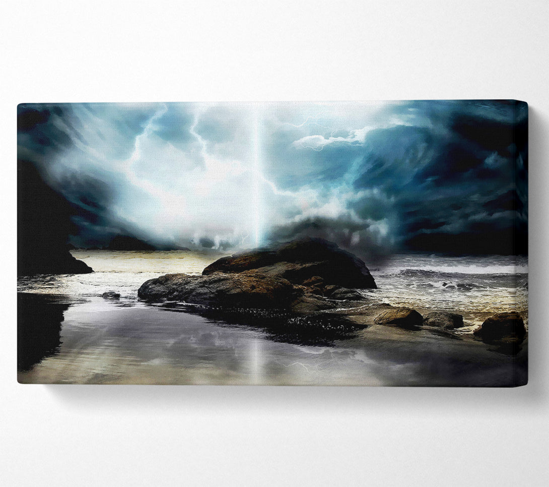  A Canvas Print of Storm On The Beach Canvas Art