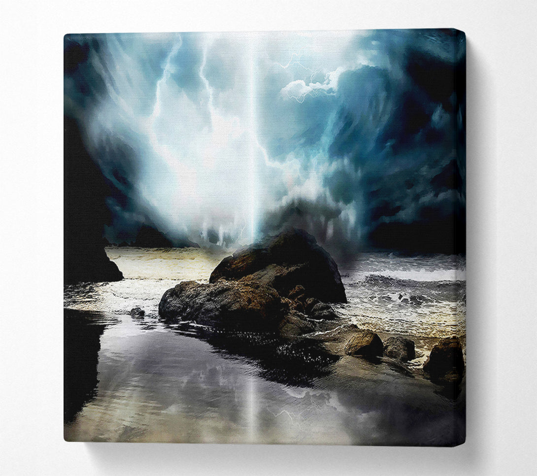  A Canvas Print of Storm On The Beach Canvas Art