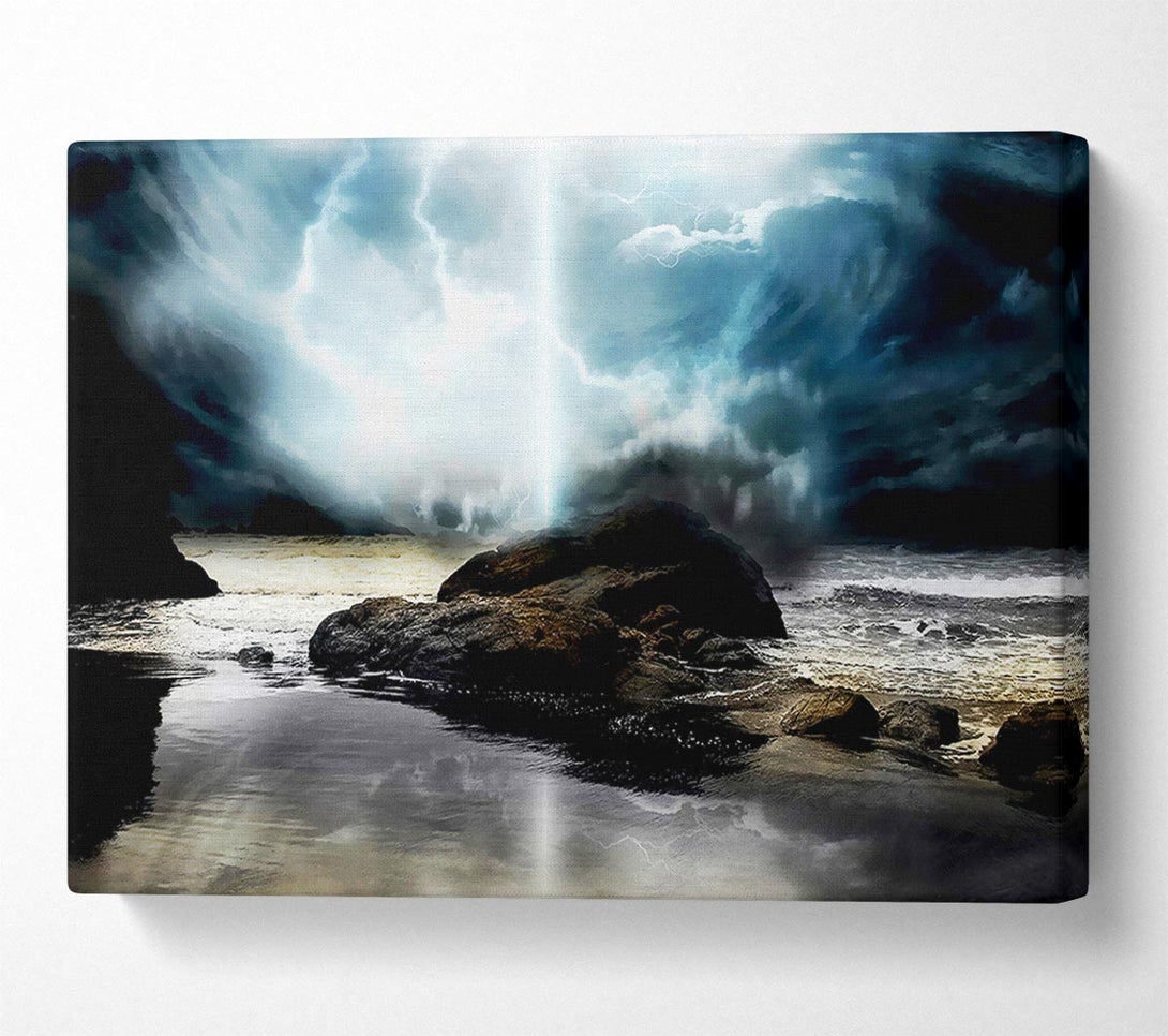  A Canvas Print of Storm On The Beach Canvas Art