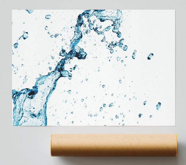 Blue Water Droplet Galore Giclee Print