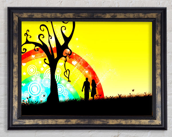 Love Rainbow Framed Print