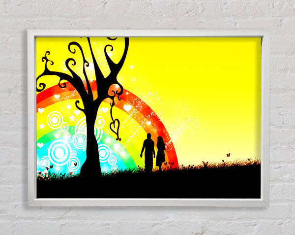 Love Rainbow Framed Print
