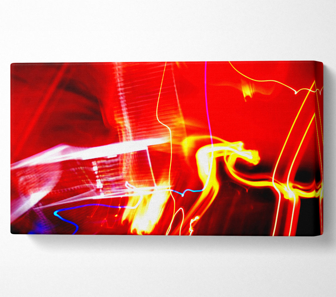  A Canvas Print of Red Light Flames Canvas Print