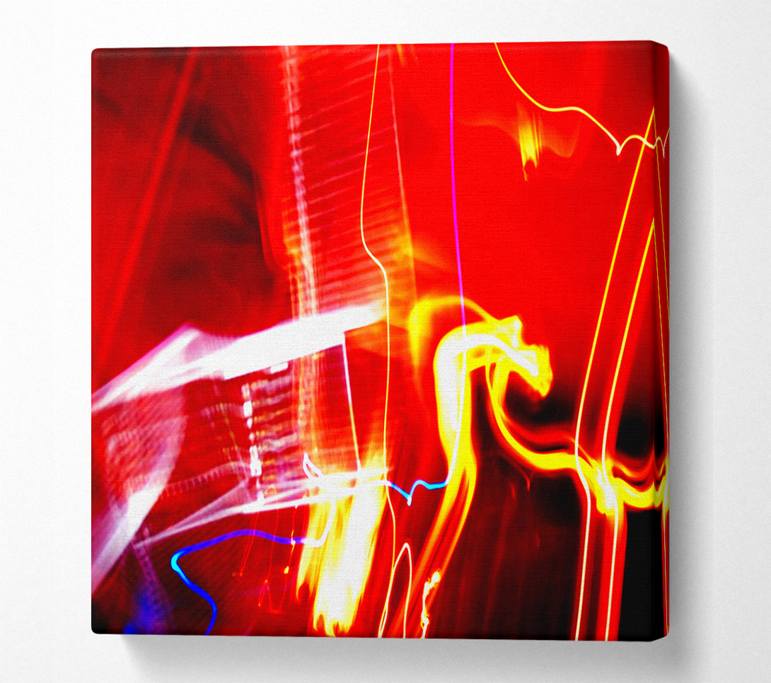  A Canvas Print of Red Light Flames Canvas Print