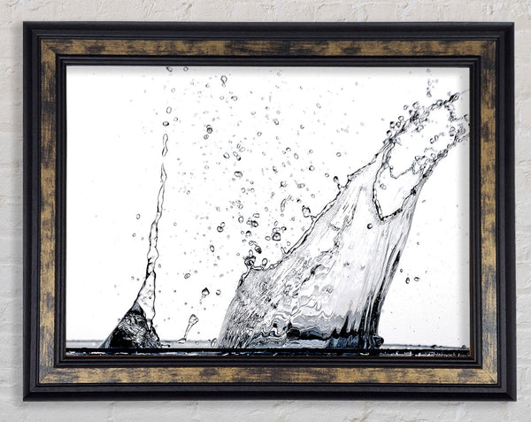 Water Splash Eruption Framed Print
