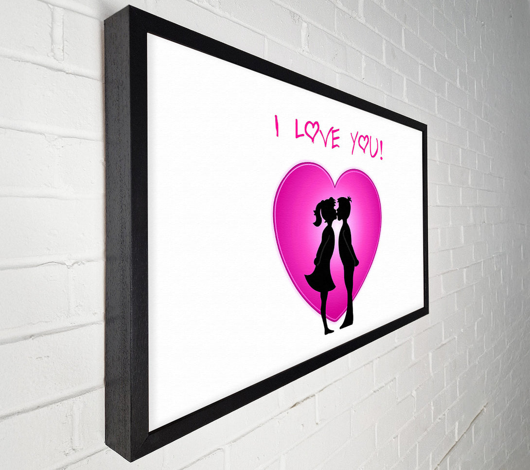  A Canvas Print of I Love You 3 Canvas Print