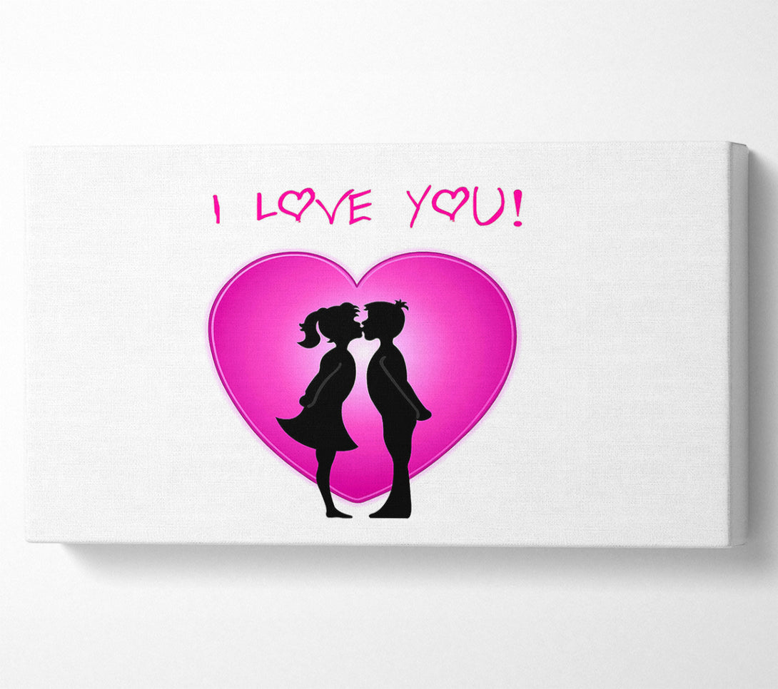  A Canvas Print of I Love You 3 Canvas Print