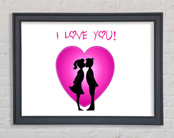 I Love You 3 Framed Print