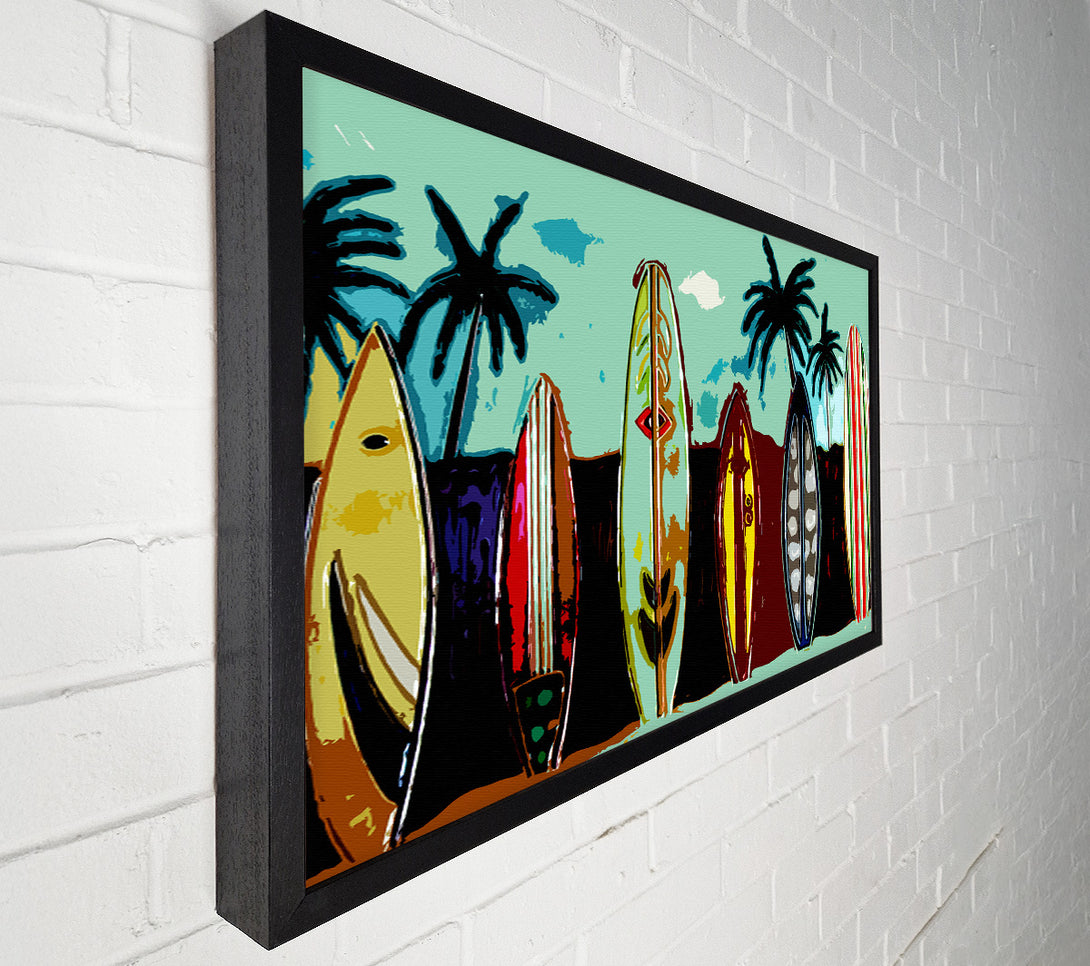  A Canvas Print of Surfboard Paradise Canvas Wall Art