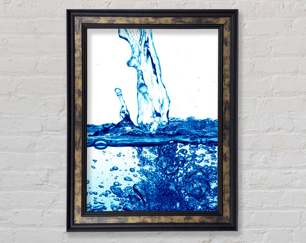 Blue Water Fizz Framed Print