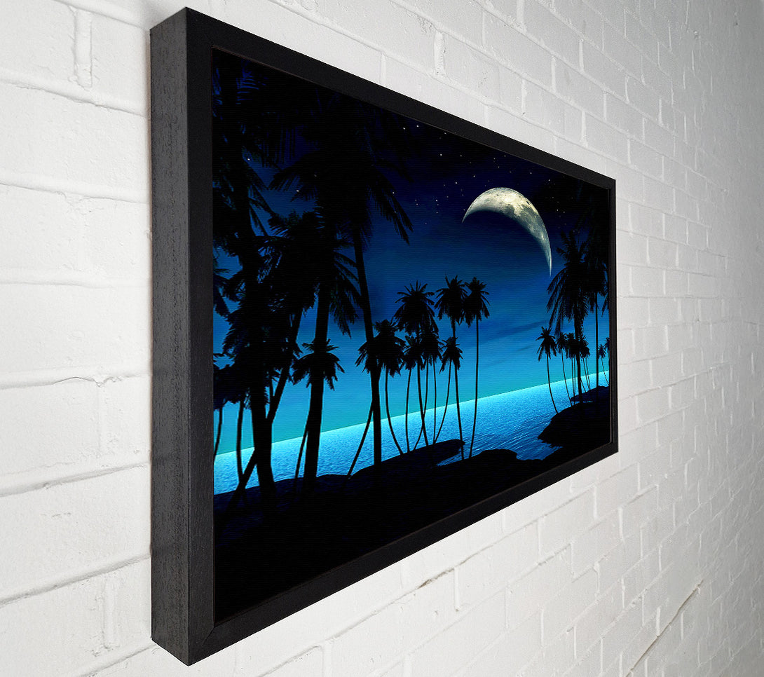  A Canvas Print of Paradise Island Moon Canvas Print