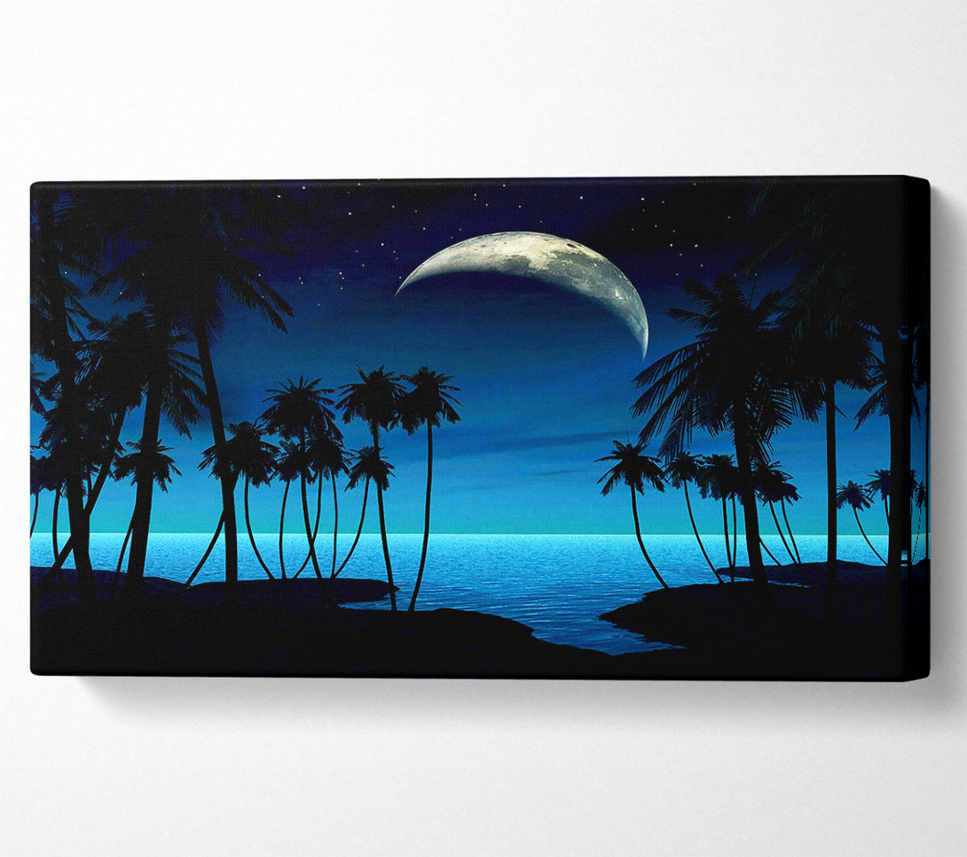  A Canvas Print of Paradise Island Moon Canvas Print