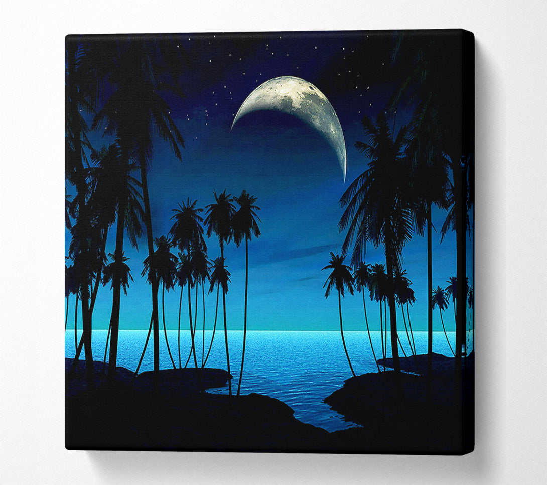  A Canvas Print of Paradise Island Moon Canvas Print