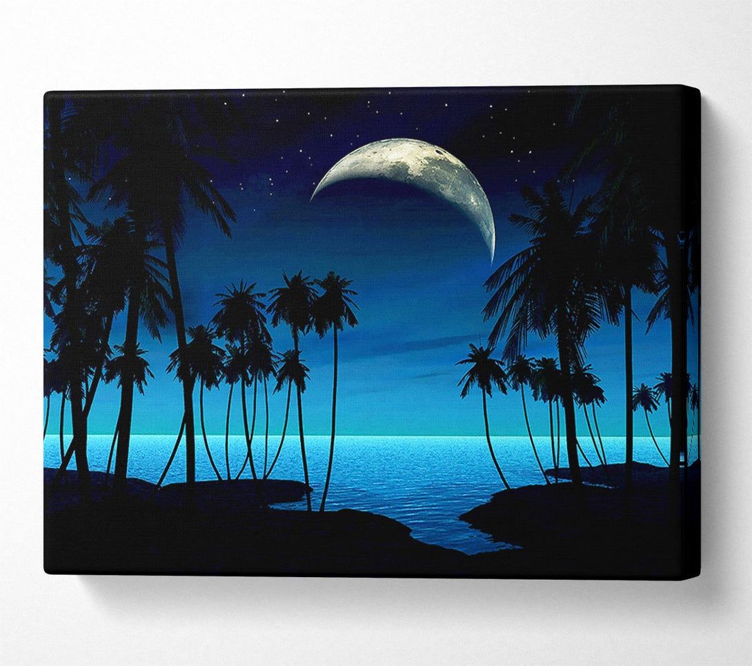  A Canvas Print of Paradise Island Moon Canvas Print