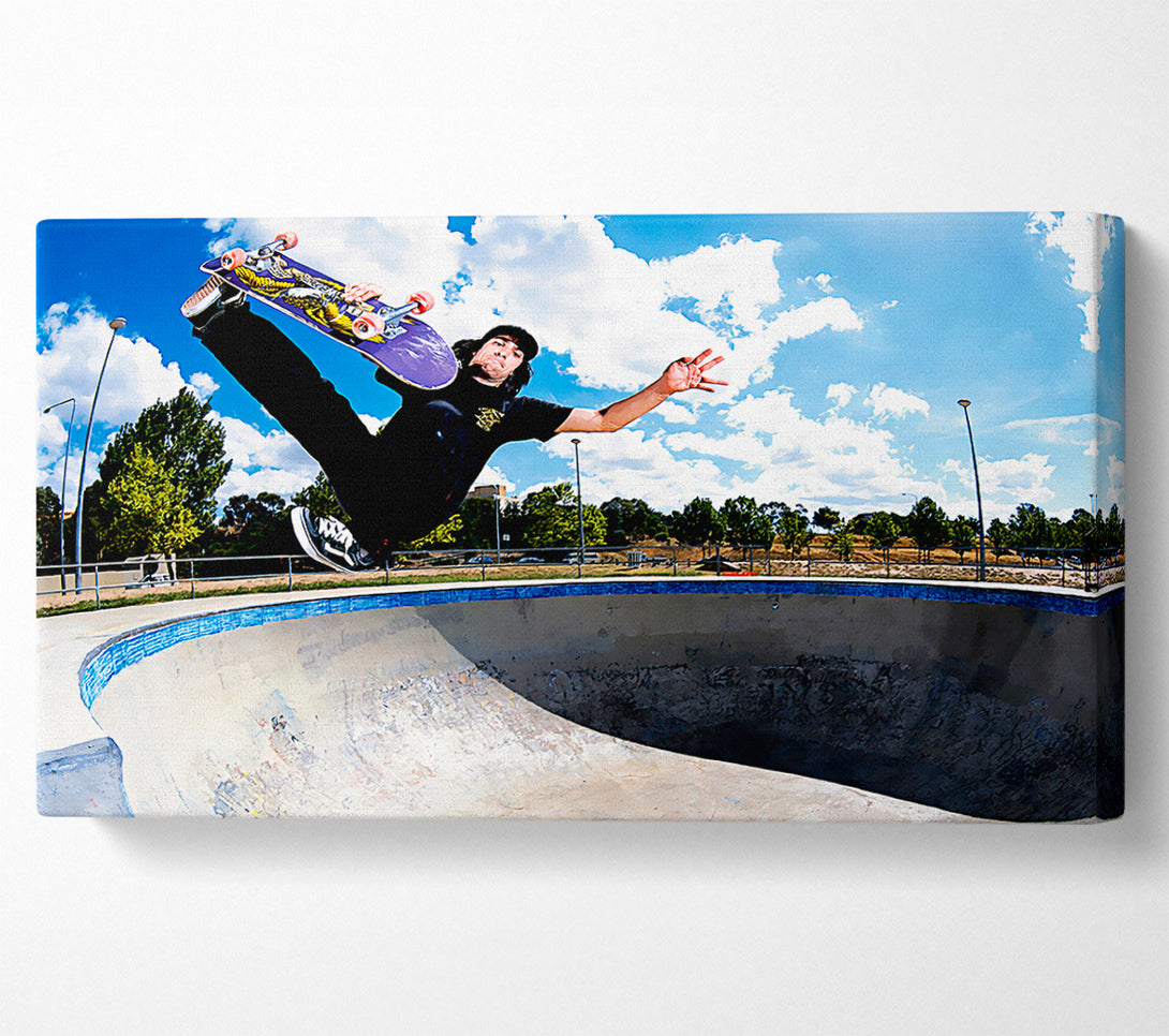  A Canvas Print of Skateboarders Flip Canvas Art