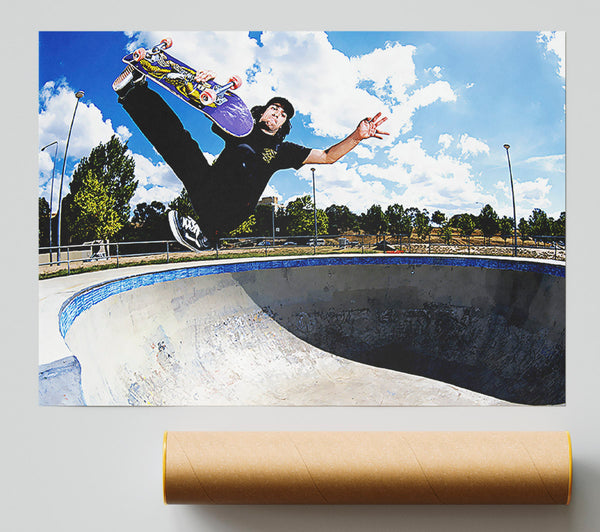 Skateboarders Flip Poster