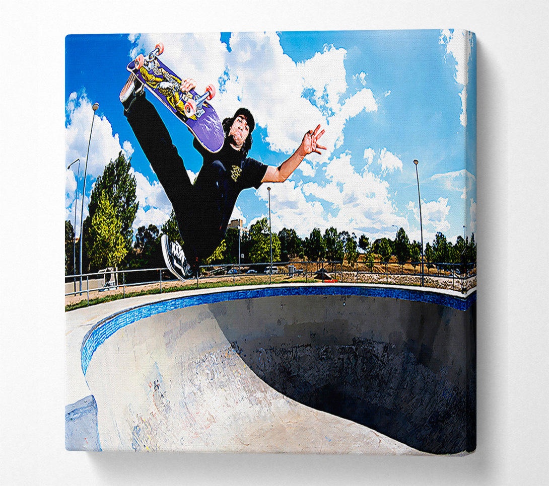  A Canvas Print of Skateboarders Flip Canvas Art