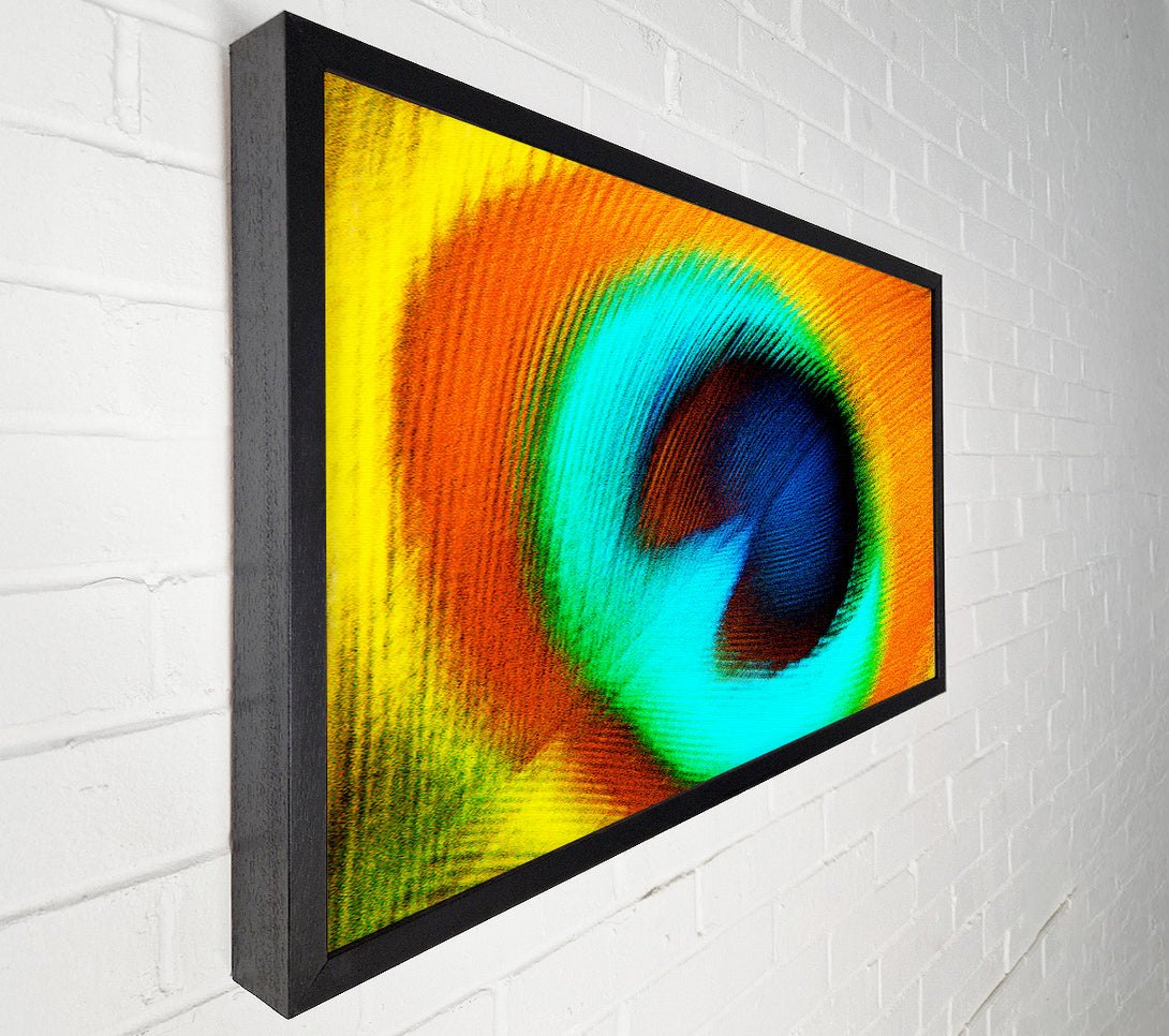 A Canvas Print of Peacock Feather Eye Close-Up Canvas Wall Art
