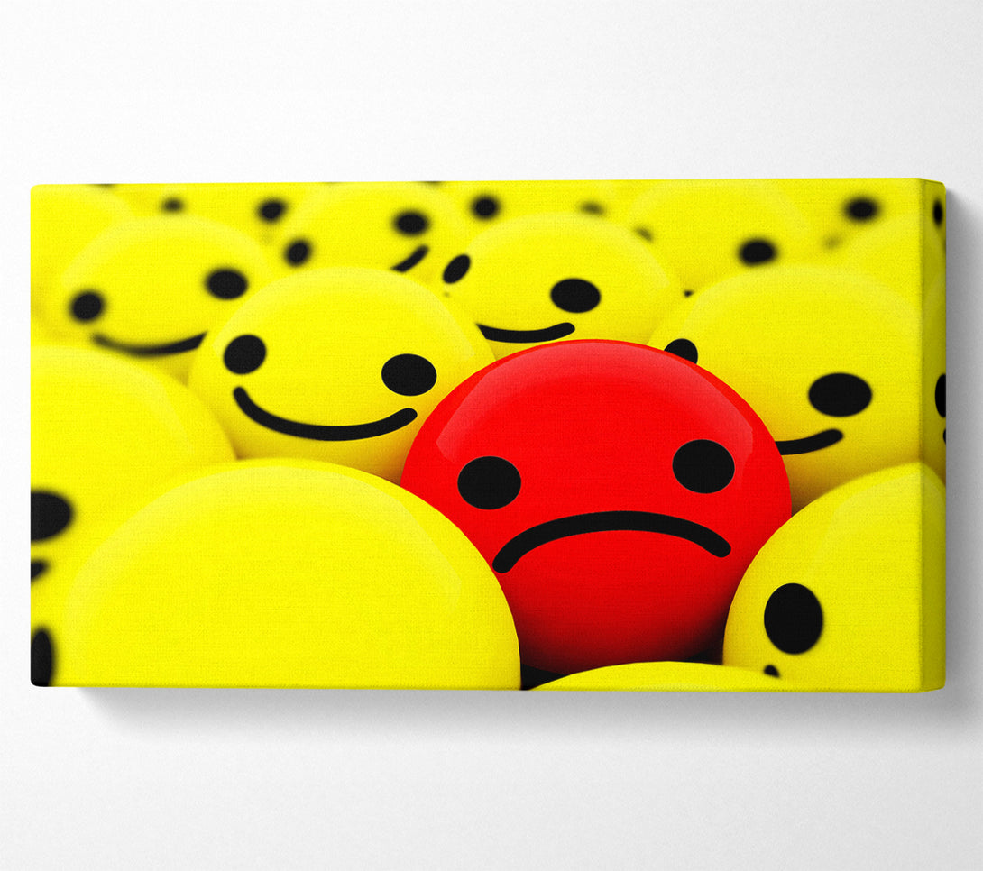  A Canvas Print of Unhappy Red Canvas Wall Art