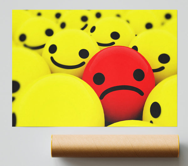 Unhappy Red Giclee Print