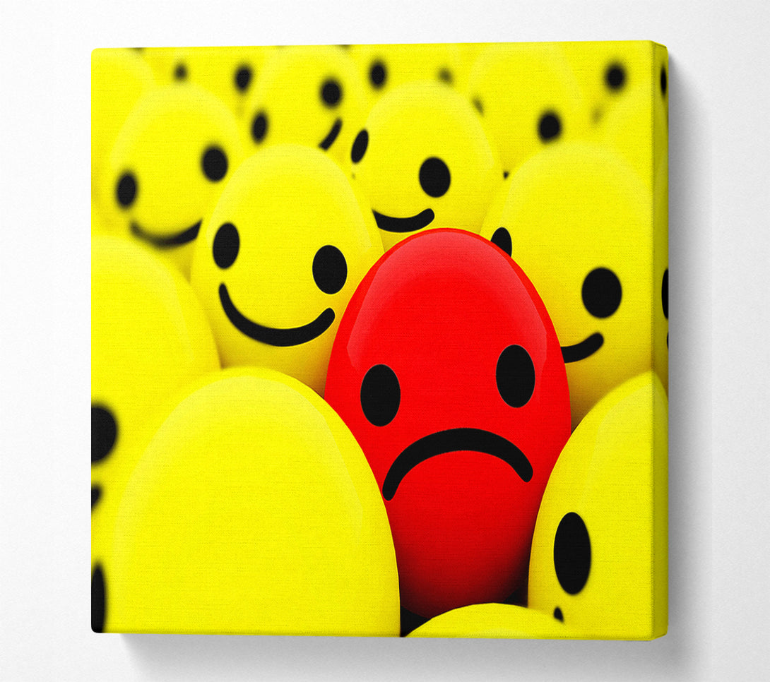  A Canvas Print of Unhappy Red Canvas Wall Art