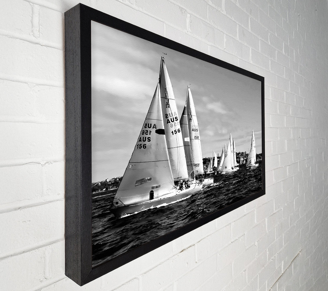  A Canvas Print of Sailboat Dream B n W Canvas Wall Art